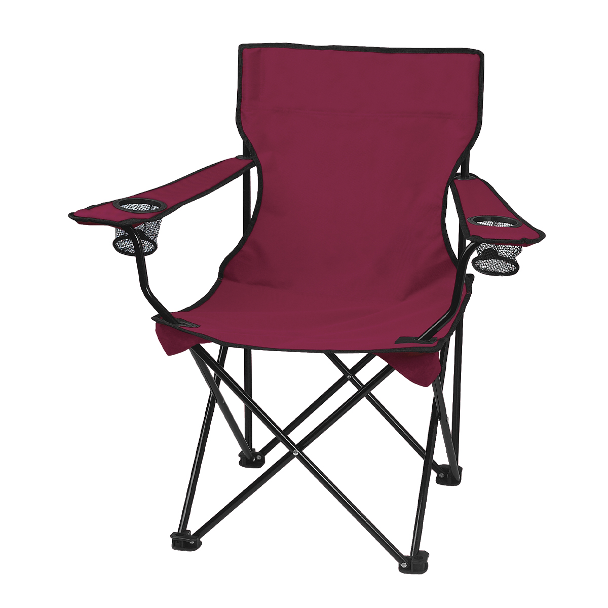 Folding Chair With Carrying Bag in Maroon